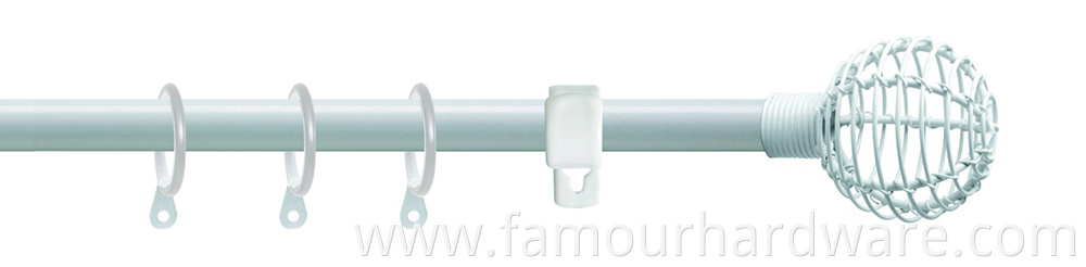 White Bracket Curtain Rod Iron Curtain Rod